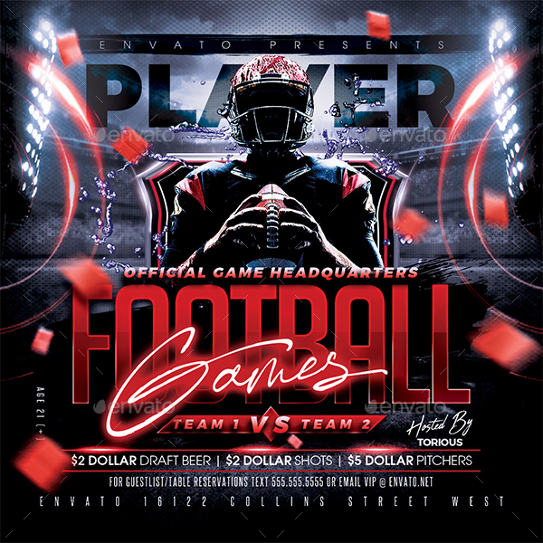 Game Day Flyer Template, Print Templates GraphicRiver